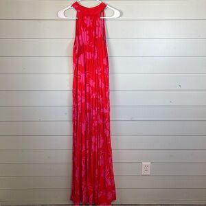 Maxi dress floral print pink and red women’s size large